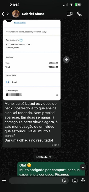 Resultado de aluno 1